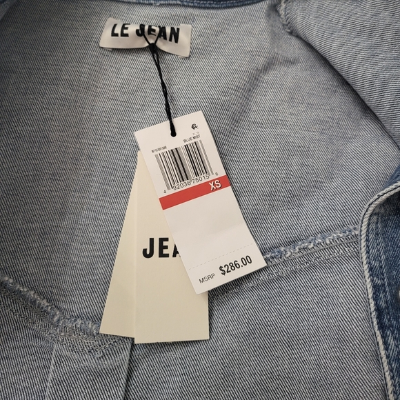 LE JEAN Denim Mimi Overshirt Jacket Size XS NWT - Picture 10 of 11